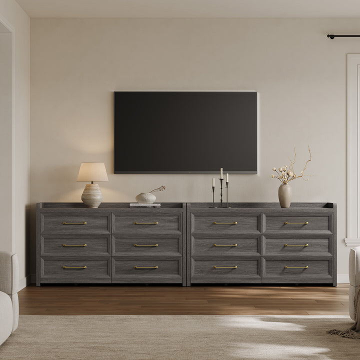 Helio Black Dresser, 6 Drawers