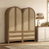 Savanna Arched Pantry Cabinet with Storage, Set of 2