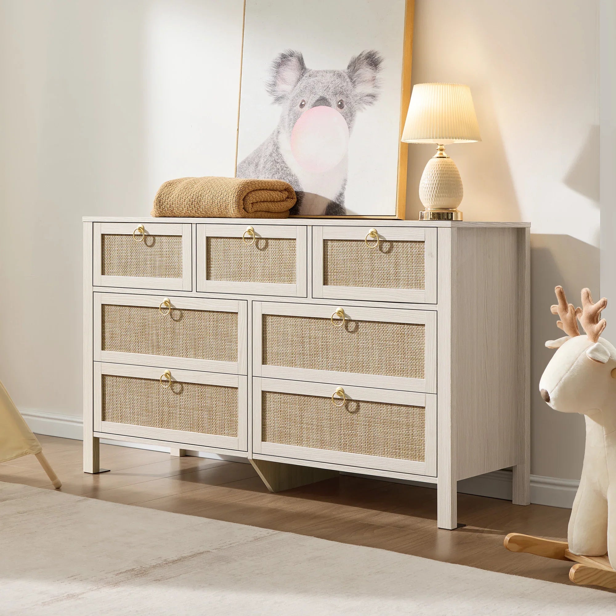 Terra Dresser and 3 Drawers Nightstands Set