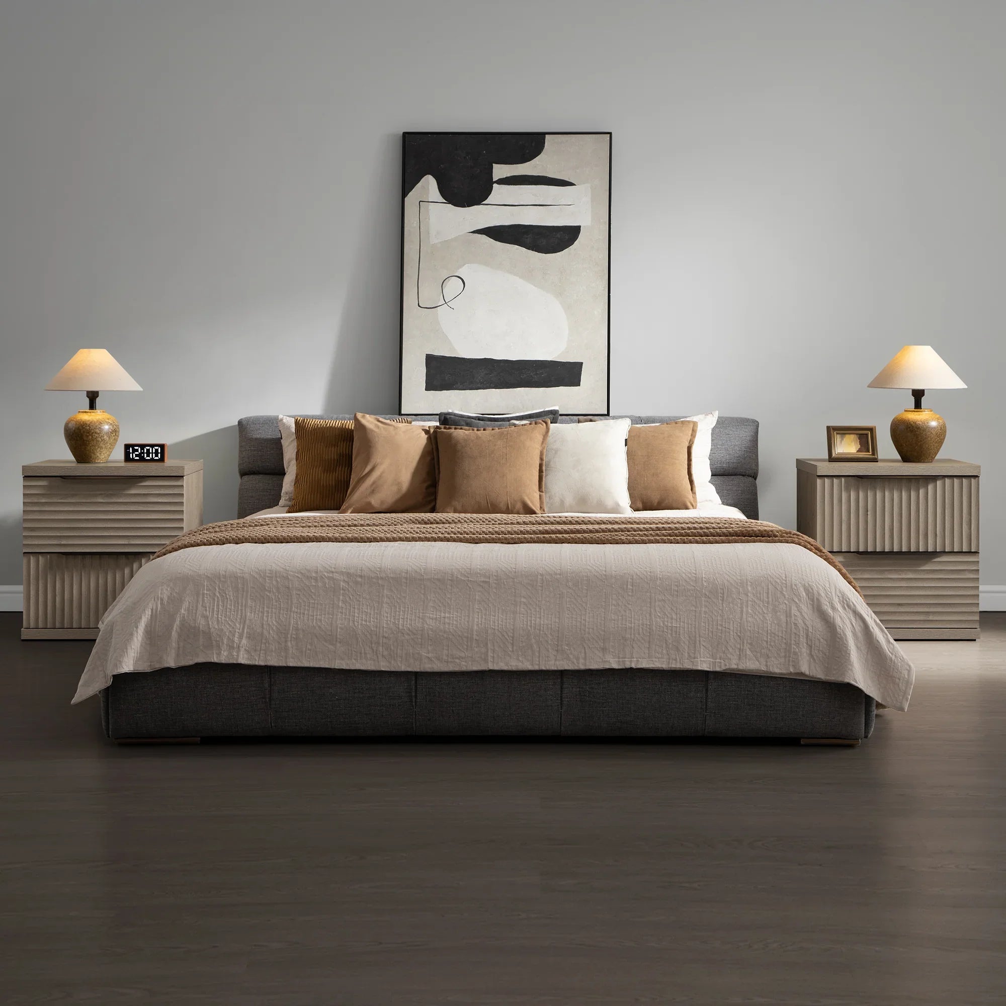 Stria Nightstand with Storage