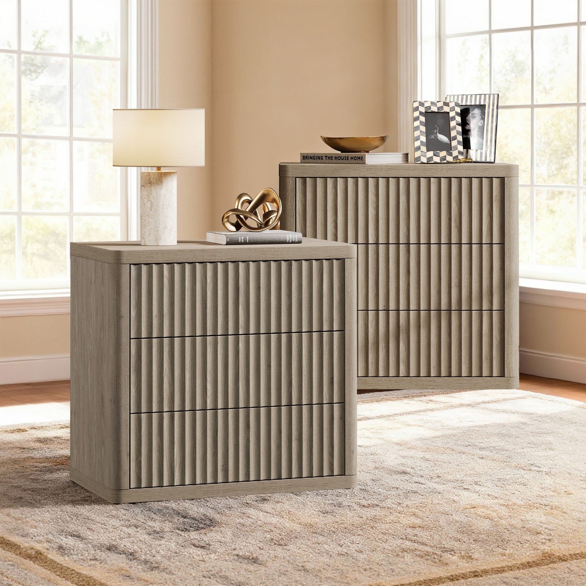 Cas 3-Drawer Nightstand, 27 Inches Wide