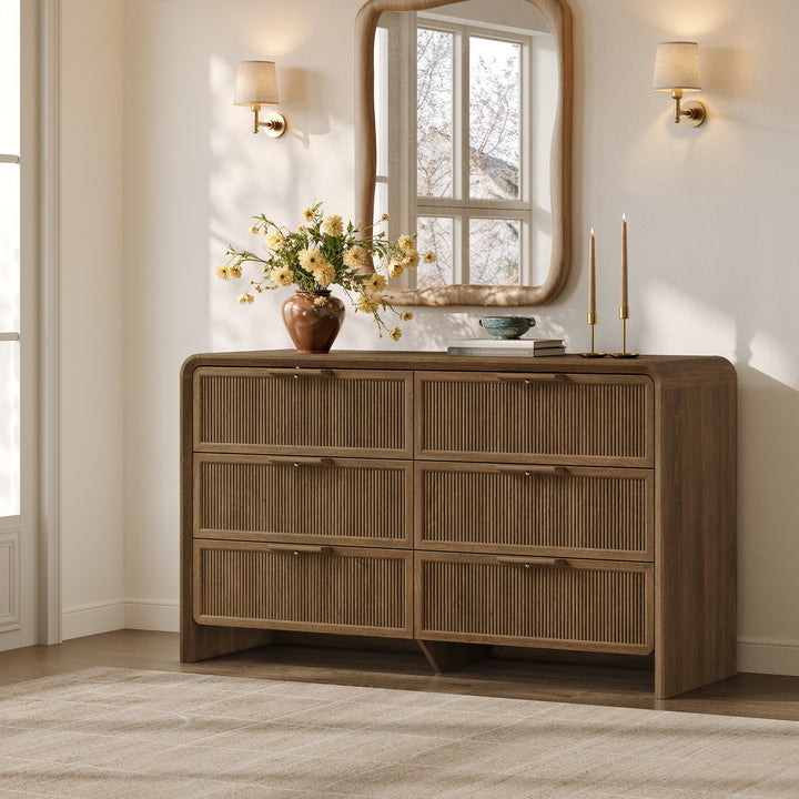 Alina 55'' Wide Bedroom Dresser with 6 Drawers, Set of 2
