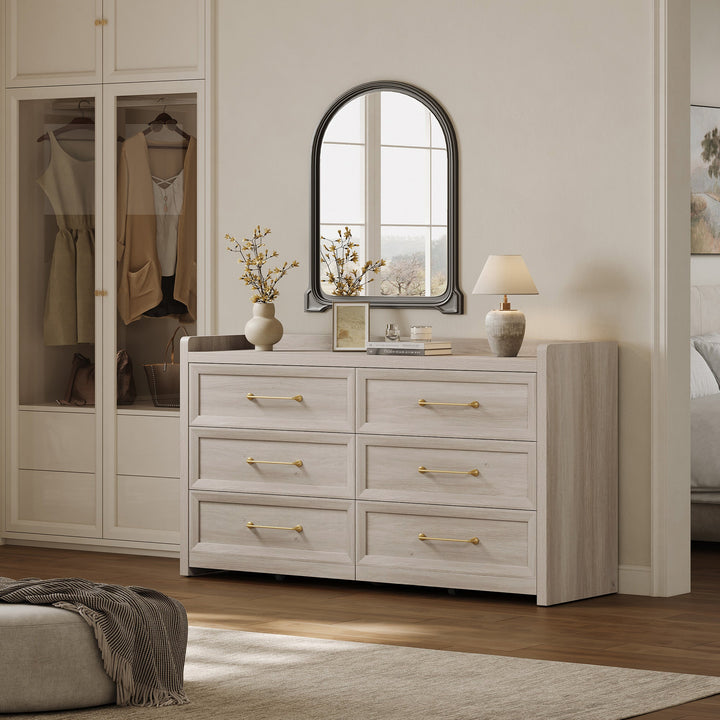 Helio 6-Drawer Dresser and Large Nightstands Set