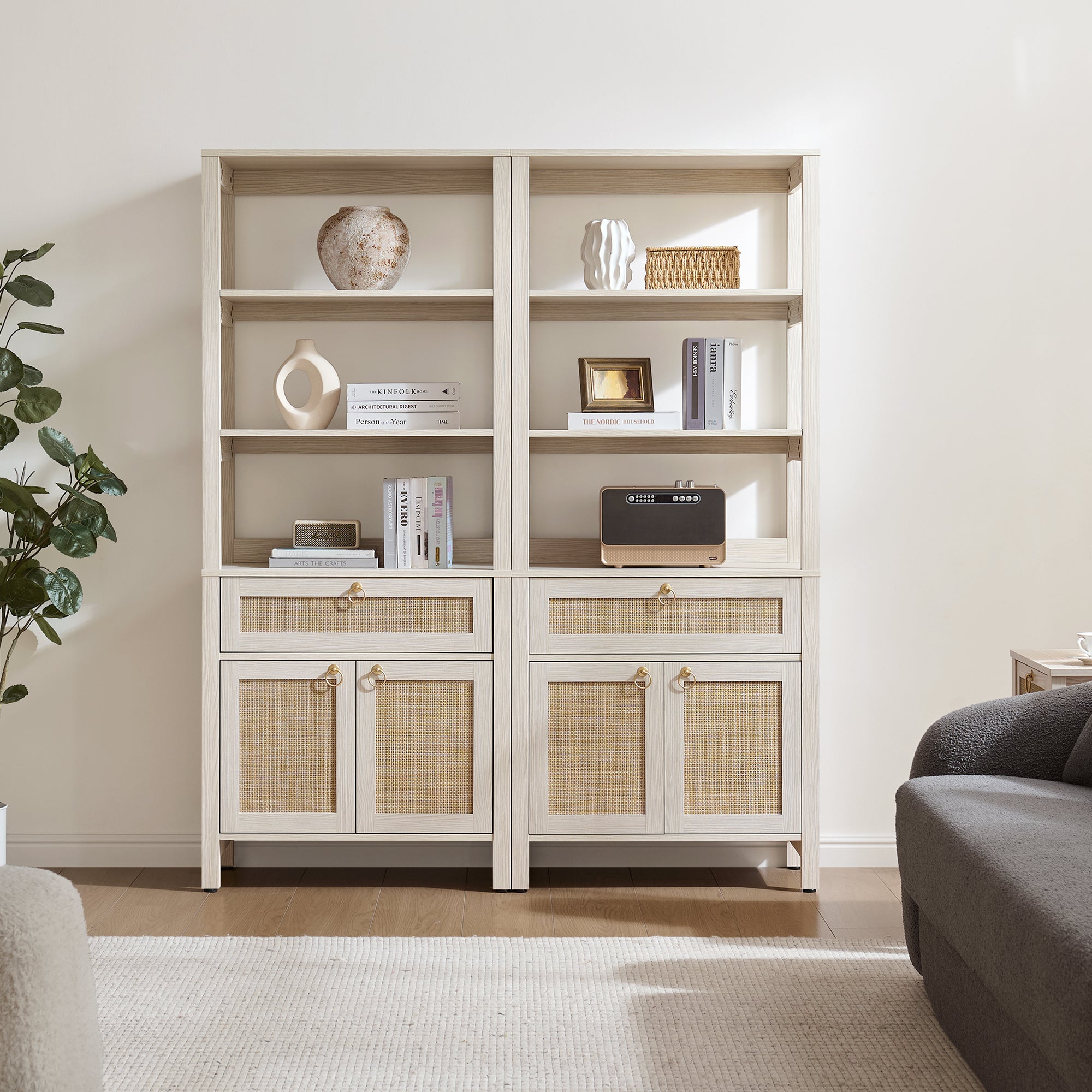 Terra Bookshelf With Drawer and Doors
