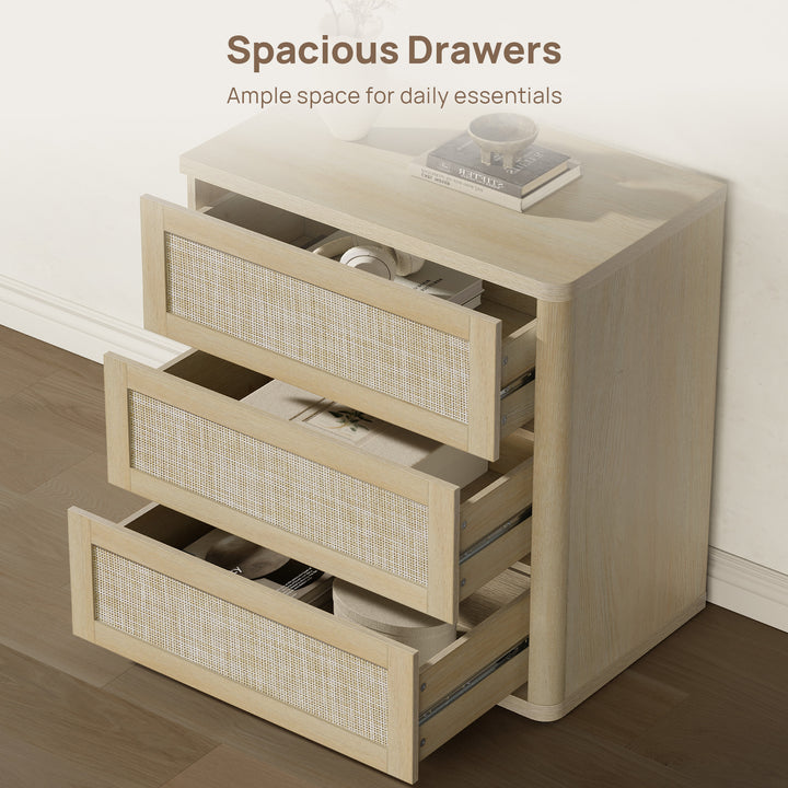 Zura Modular Rattan Dresser and Nightstand with Drawer Set