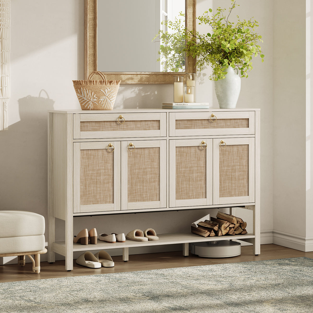 Terra TV Stand with Storage, 55 Inches Wide