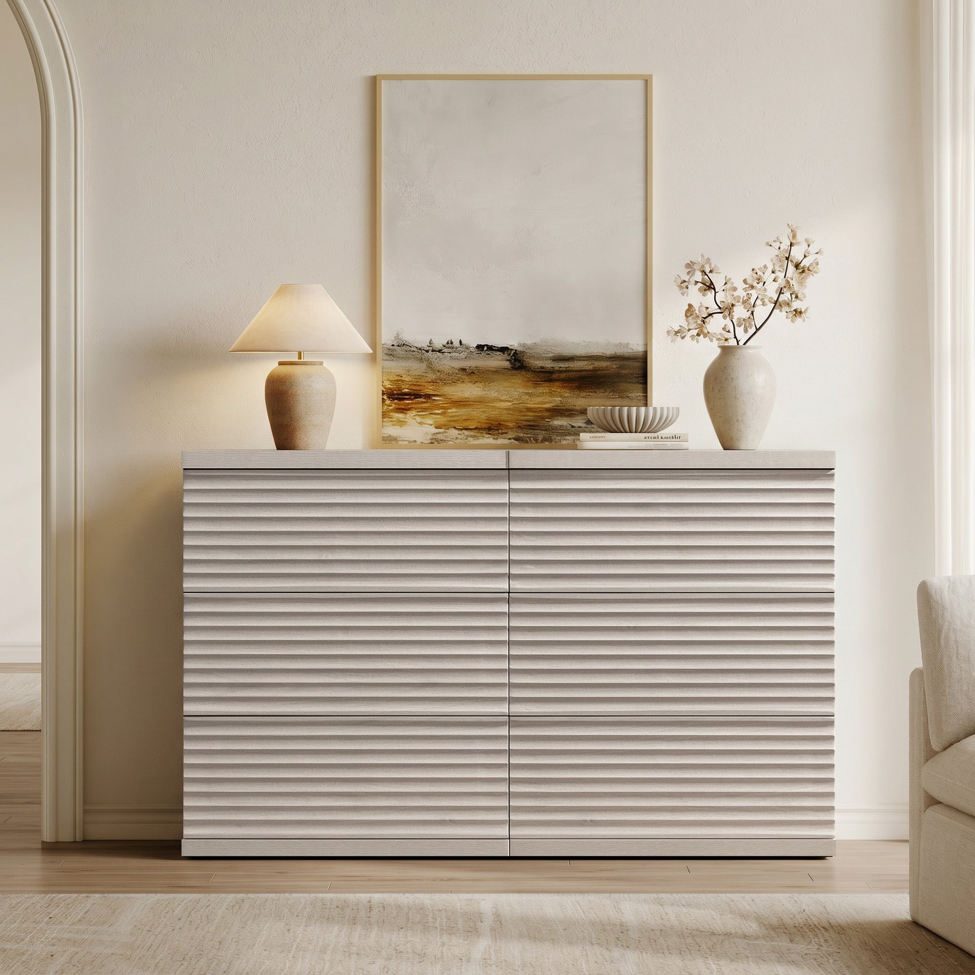 Stria Chest of Drawers and Nightstands Set