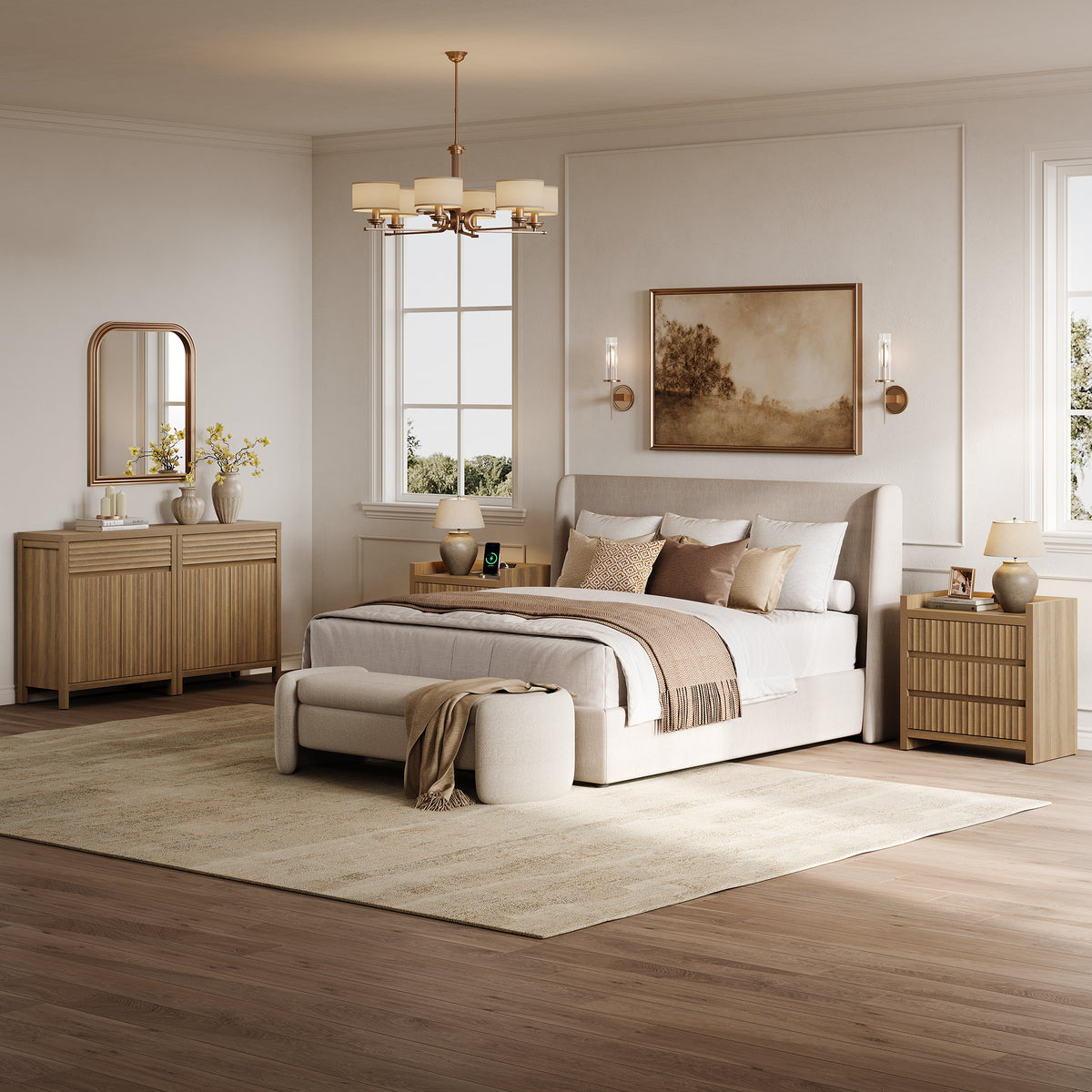 Prelude Large-Size Nightstand with Charger