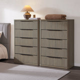 Cas Tall 5 Drawers Dresser, Set of 2