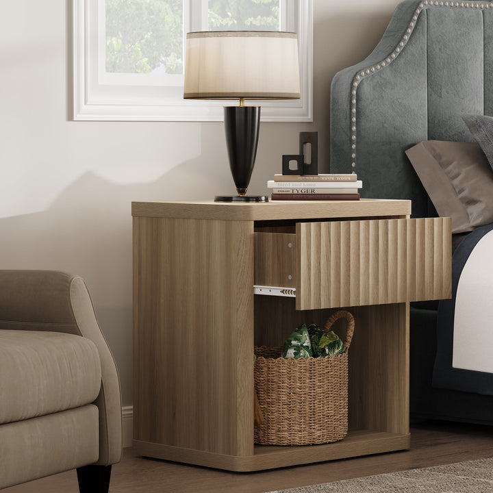 Cas Nightstand with Single Drawer, Set of 2