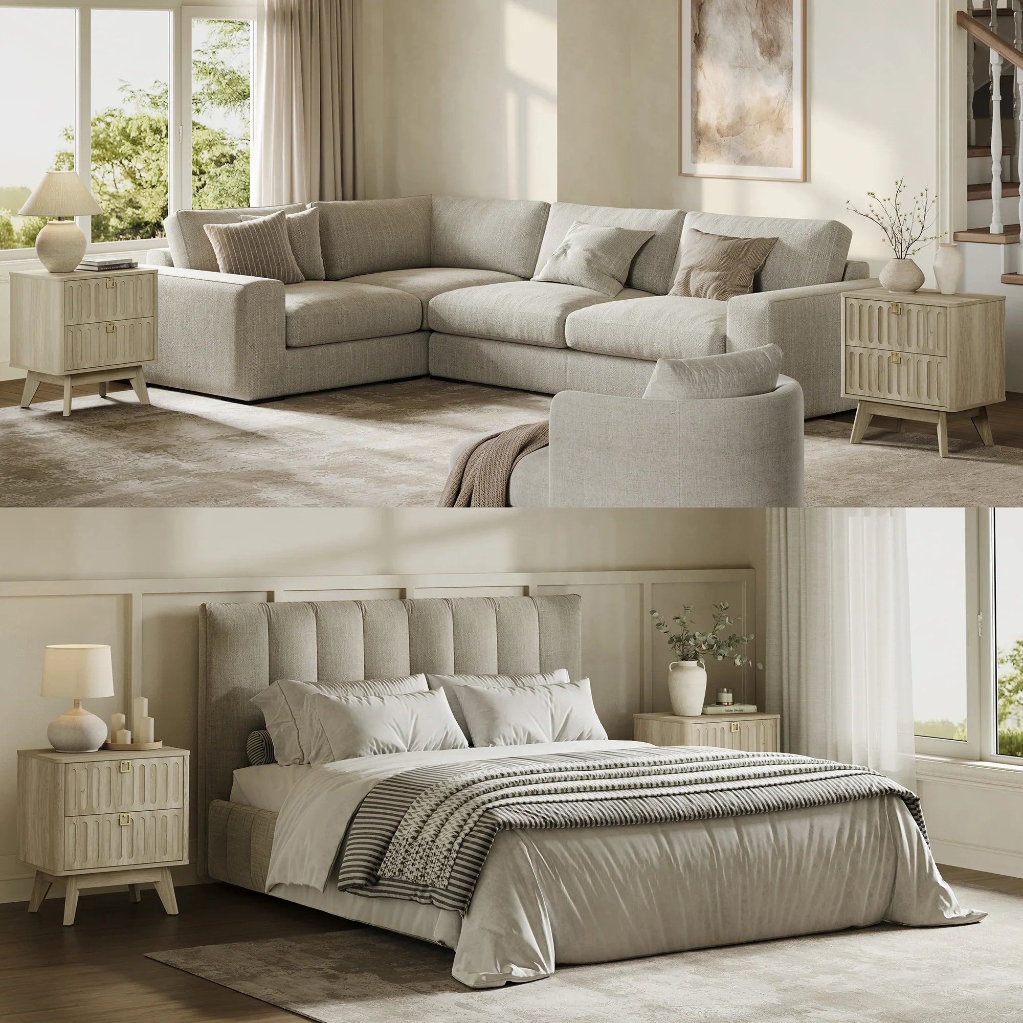 Domus Nightstand with Drawers