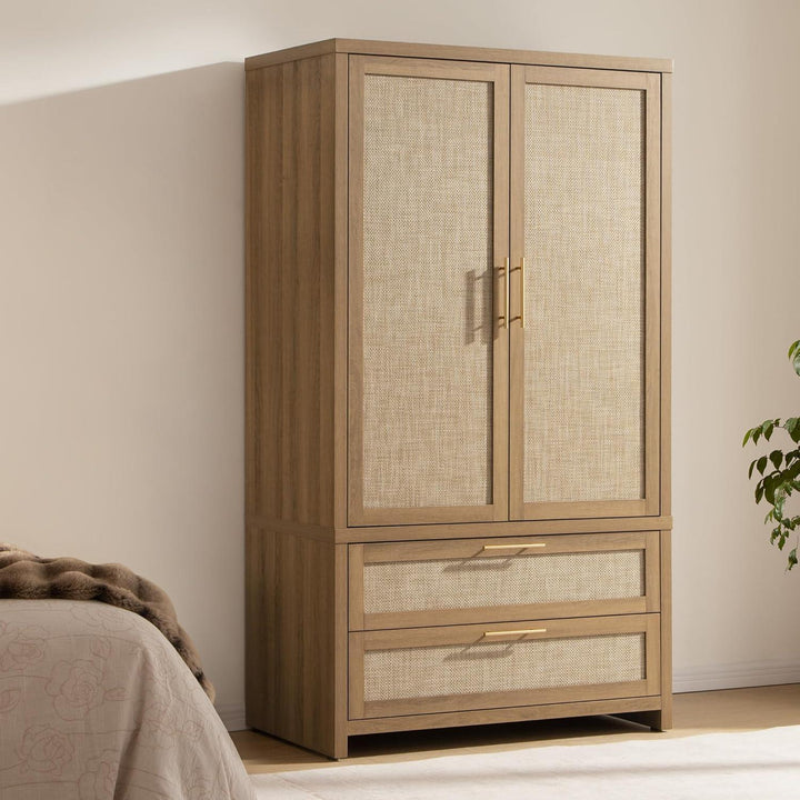 Savanna Dresser, Nightstand and Wardrobes Closet Set