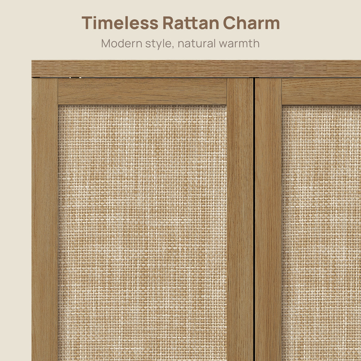 Zura Rattan Sideboard, 2 Doors, Set of 3