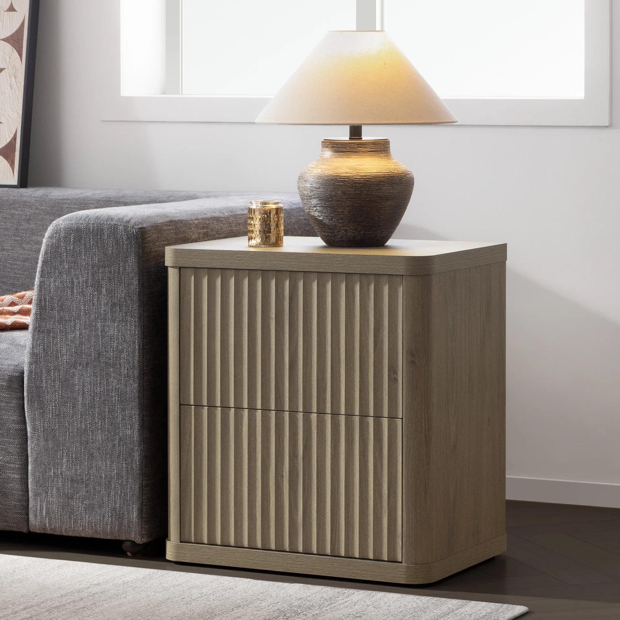 Cas Nightstand with 2 Drawers