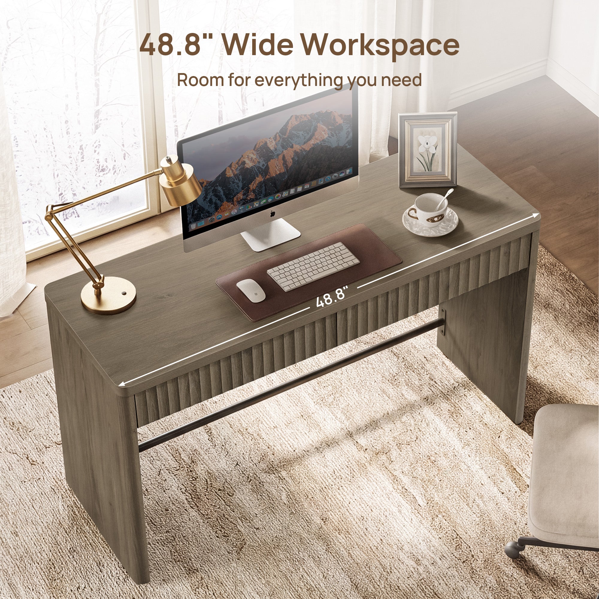 Cas Home Office Desk with 2 Drawers