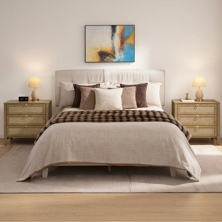 Terra Bedside Table, 3 Drawers