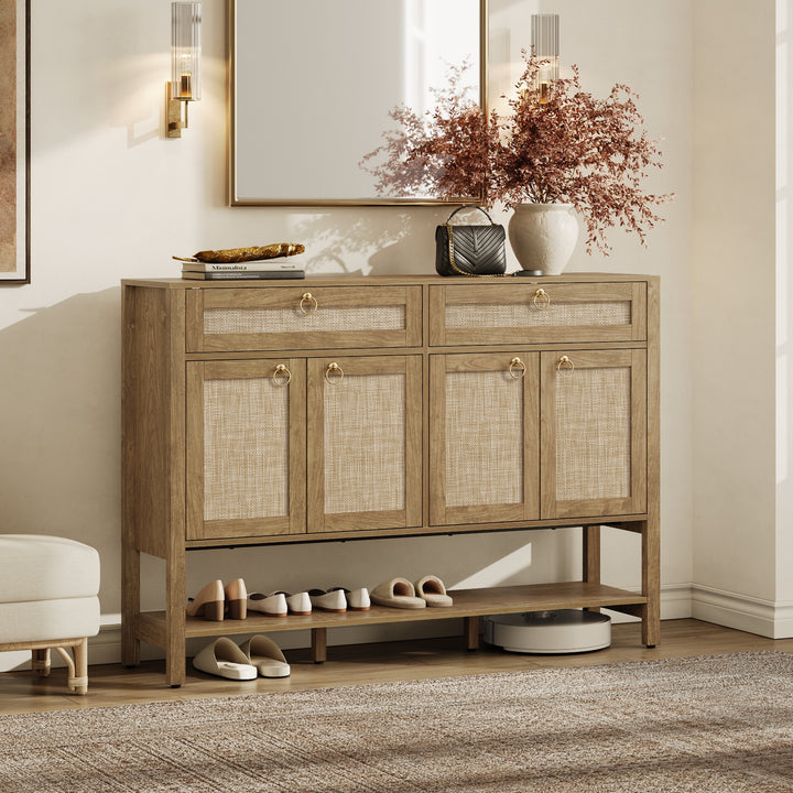 Terra Rattan Sideboard Cabinet, Modern Storage