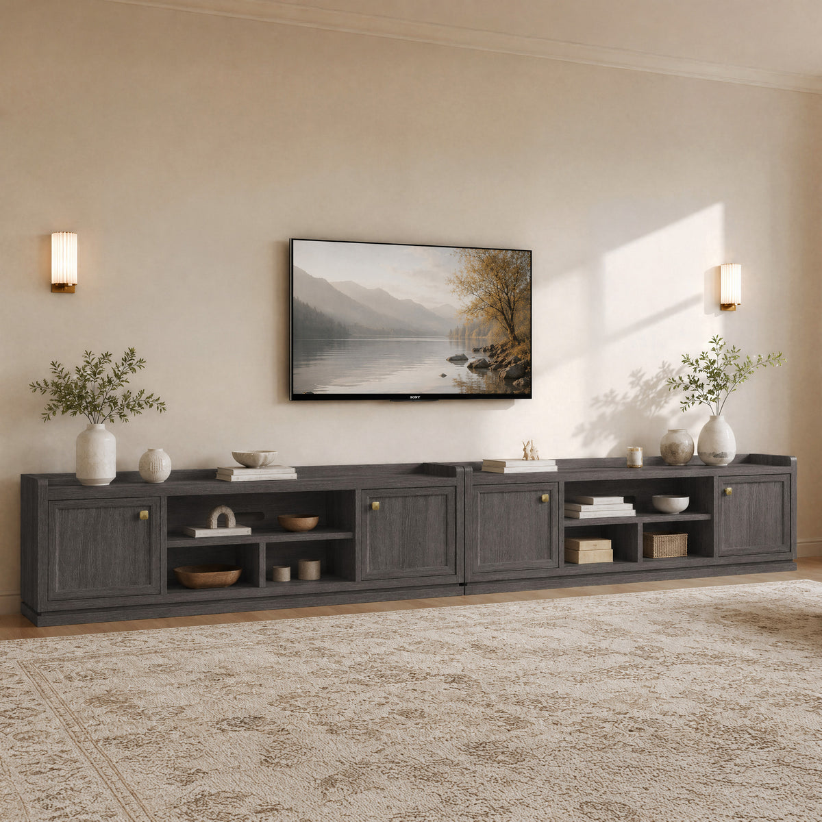 Helio Modern TV Stand with Doors