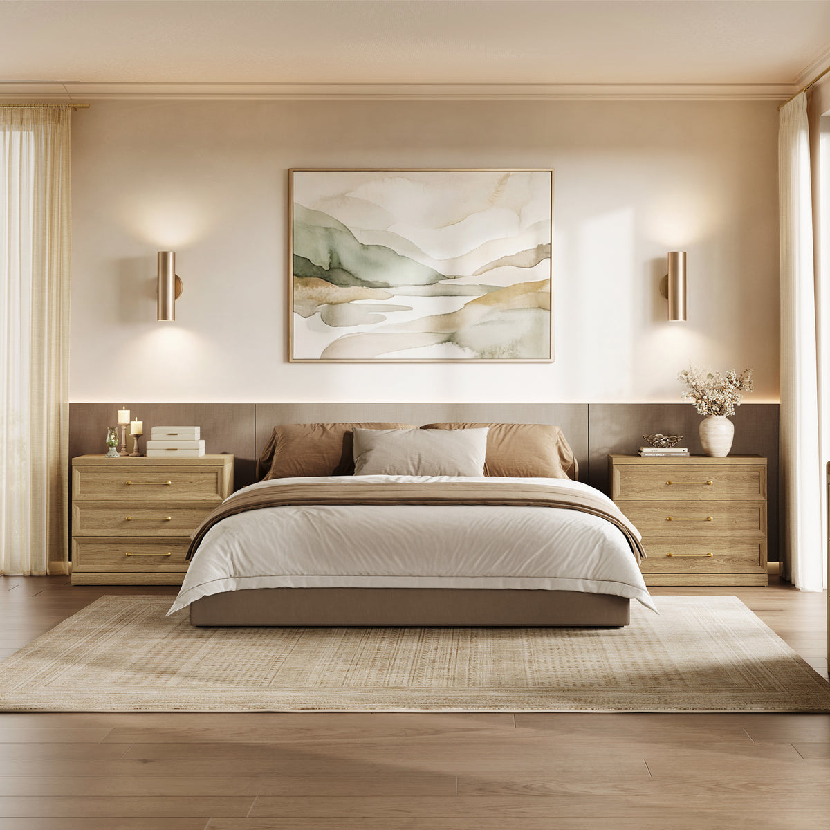 Helio 3-Drawer Nightstand, Bedroom Storage