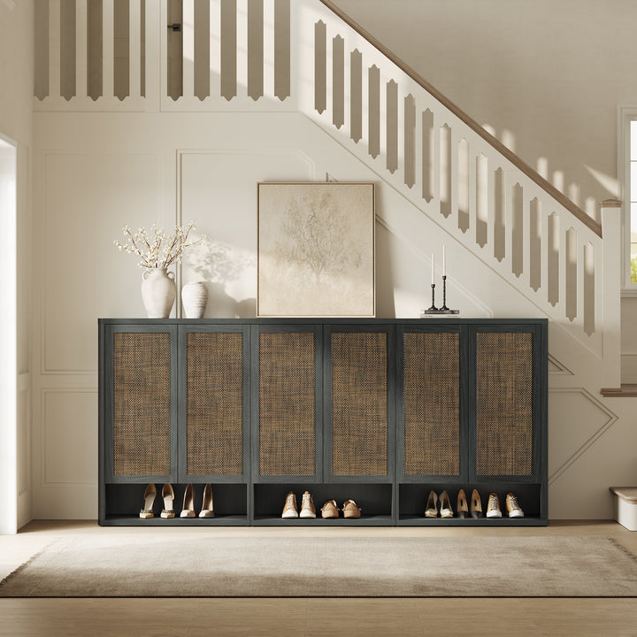 Zura Modular Shoe Cabinet with 6 Doors, 70 Pairs