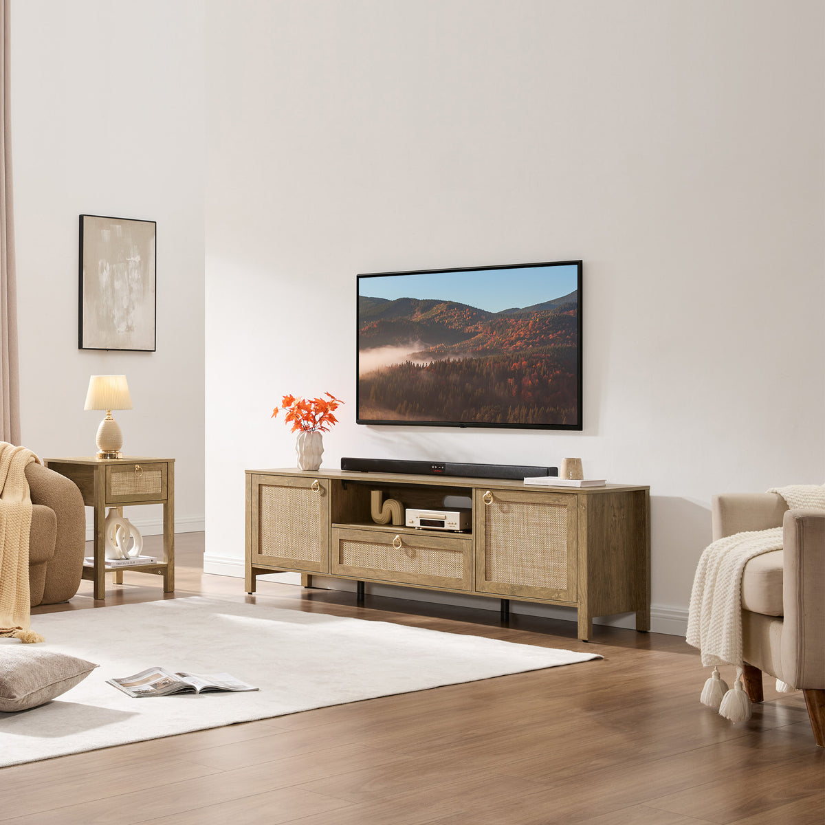 Terra Rattan TV Stand for up to 75Inch TV
