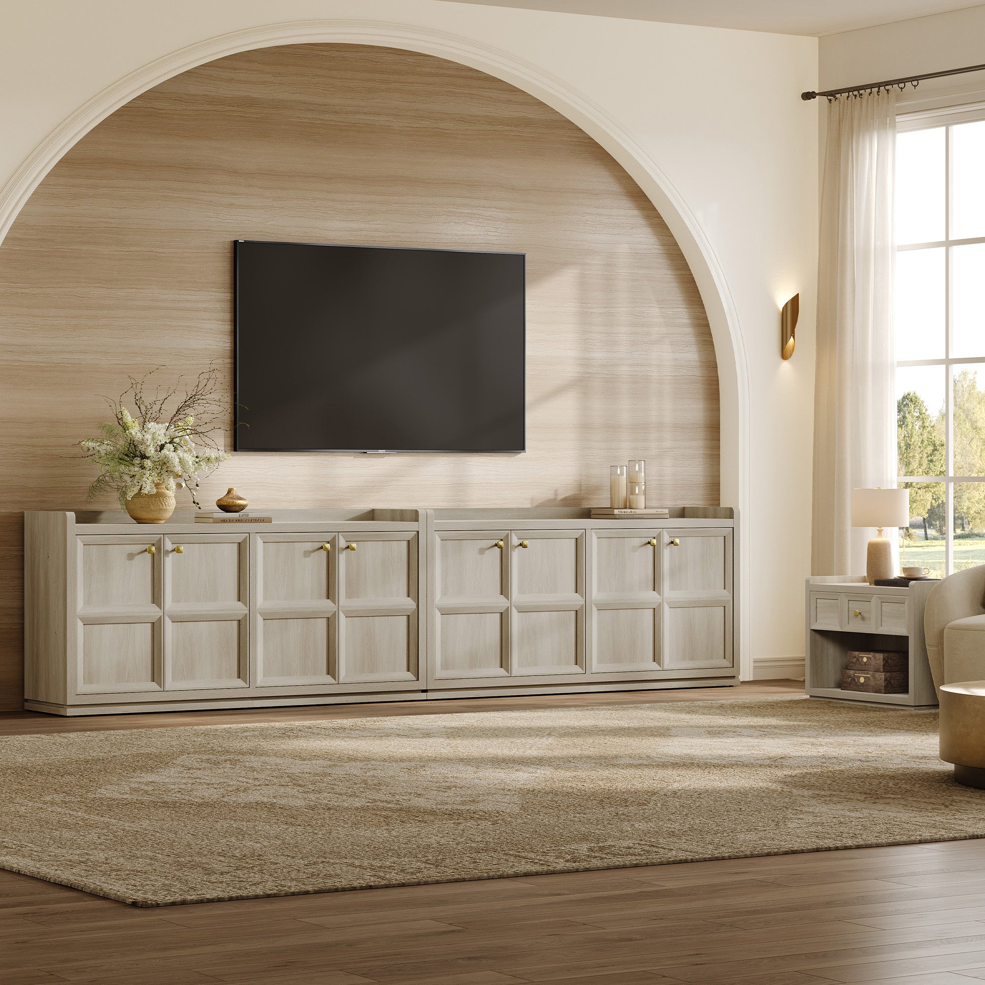 Helio Black Sideboard with 4 Doors
