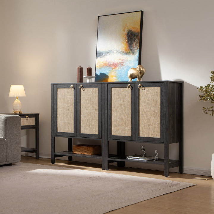 Terra Black Shoe Cabinet, 2 Doors