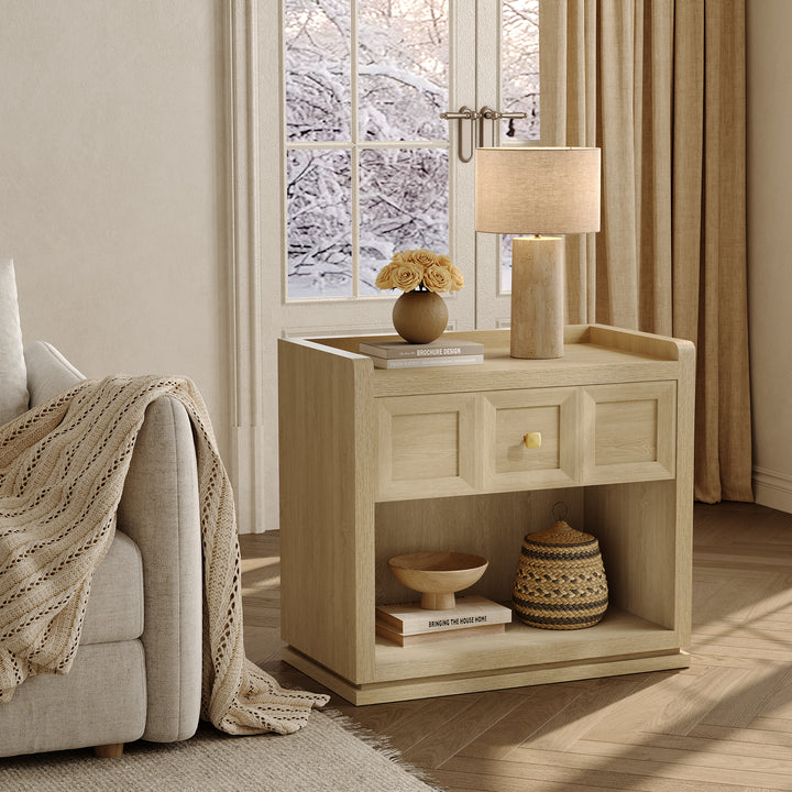 Helio 1-Drawer Nightstand Set of 2