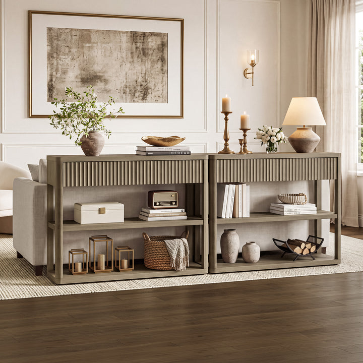 Cas Narrow Console Table with Drawers