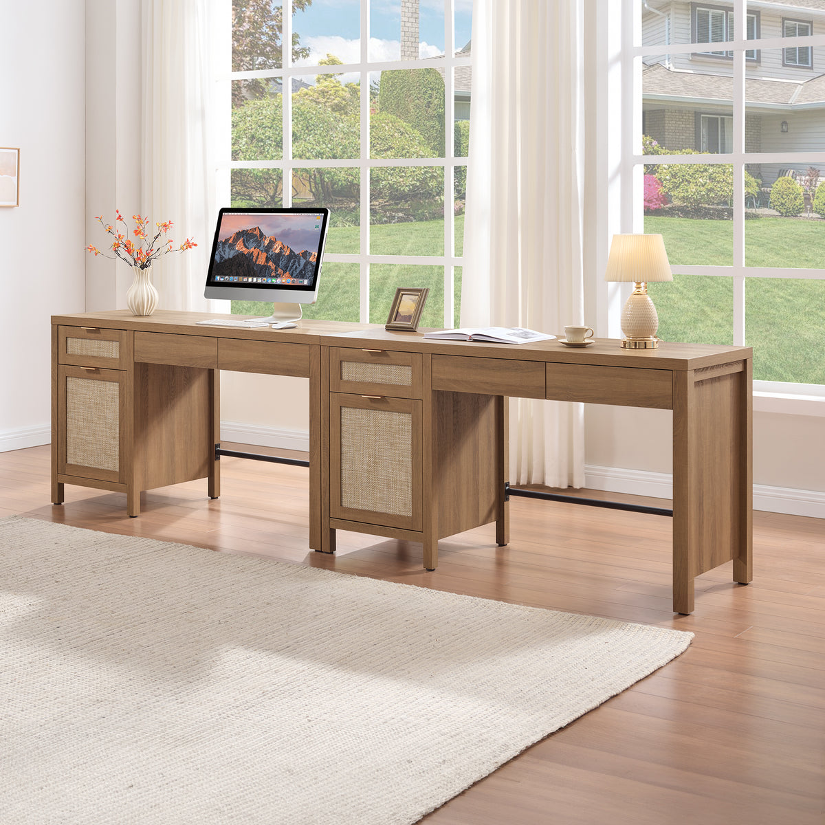 Savanna 55-Inch Wide Vanity Table, Makeup Storage
