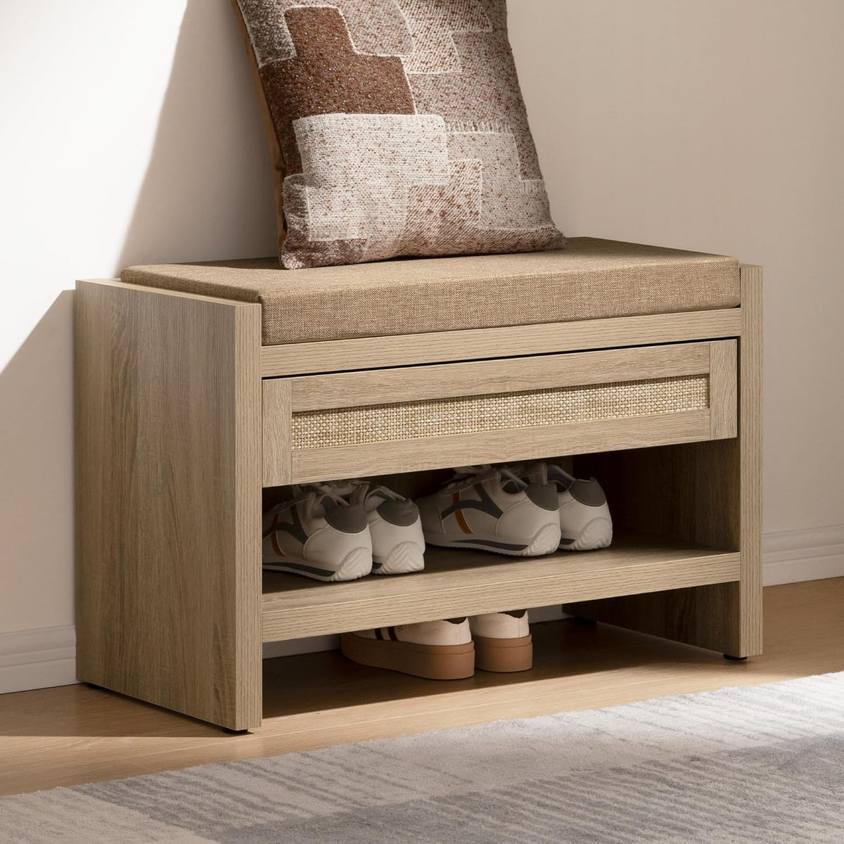 Savanna Shoe Bench with Storage, Set of 2