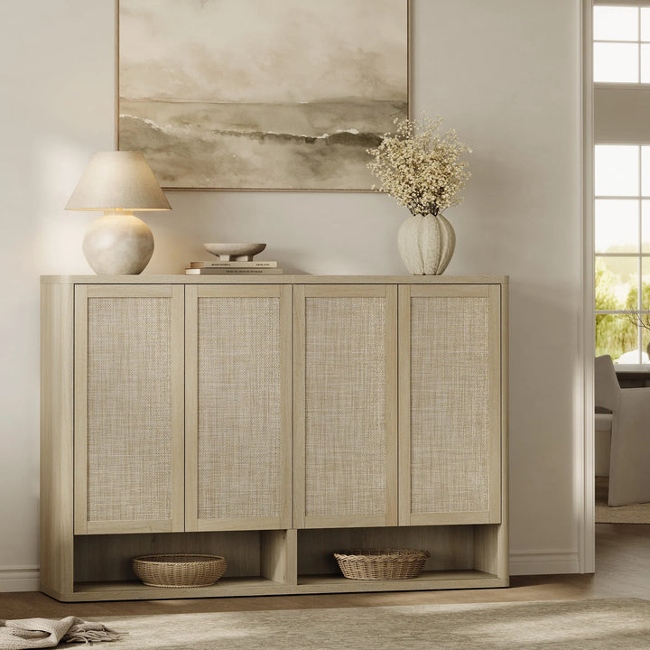 Zura Modular Rattan Shoe Cabinet, 40 Pairs