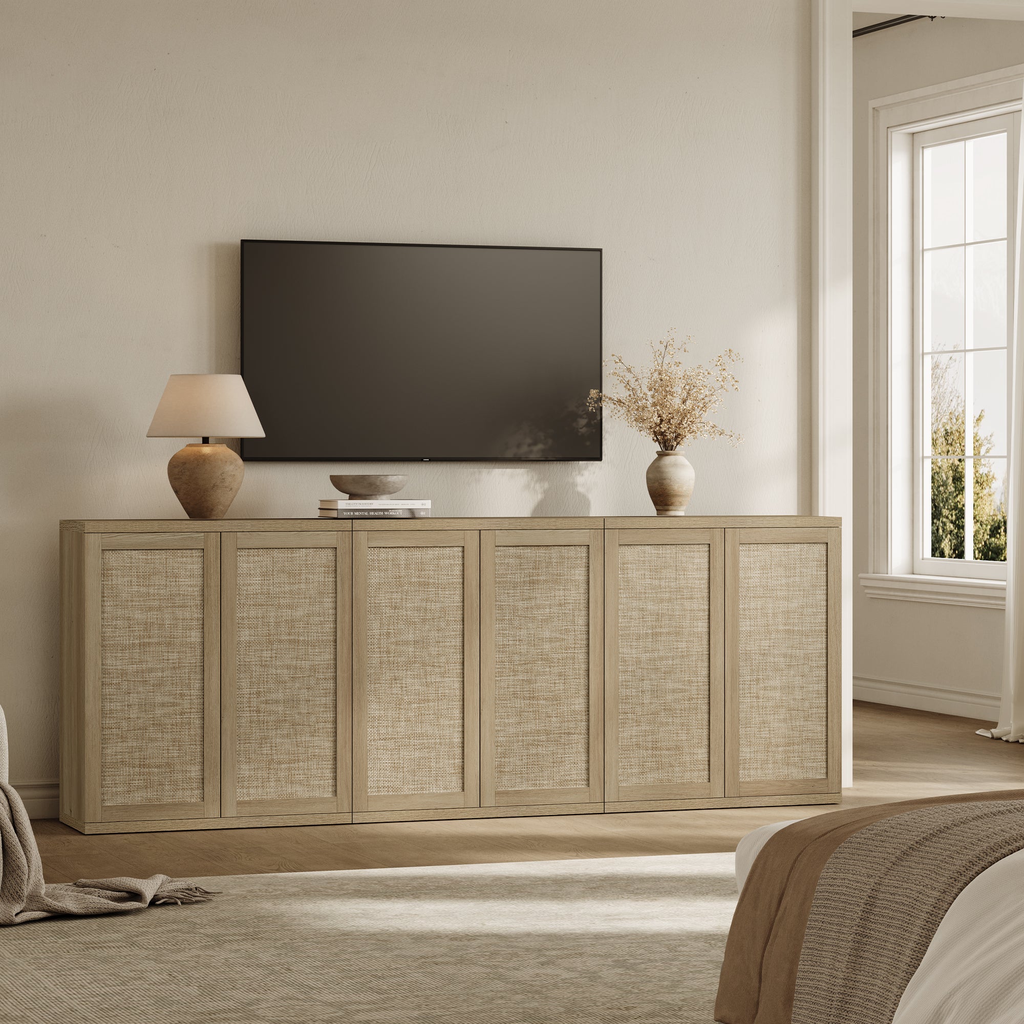 Zura Rattan Sideboard, 2 Doors