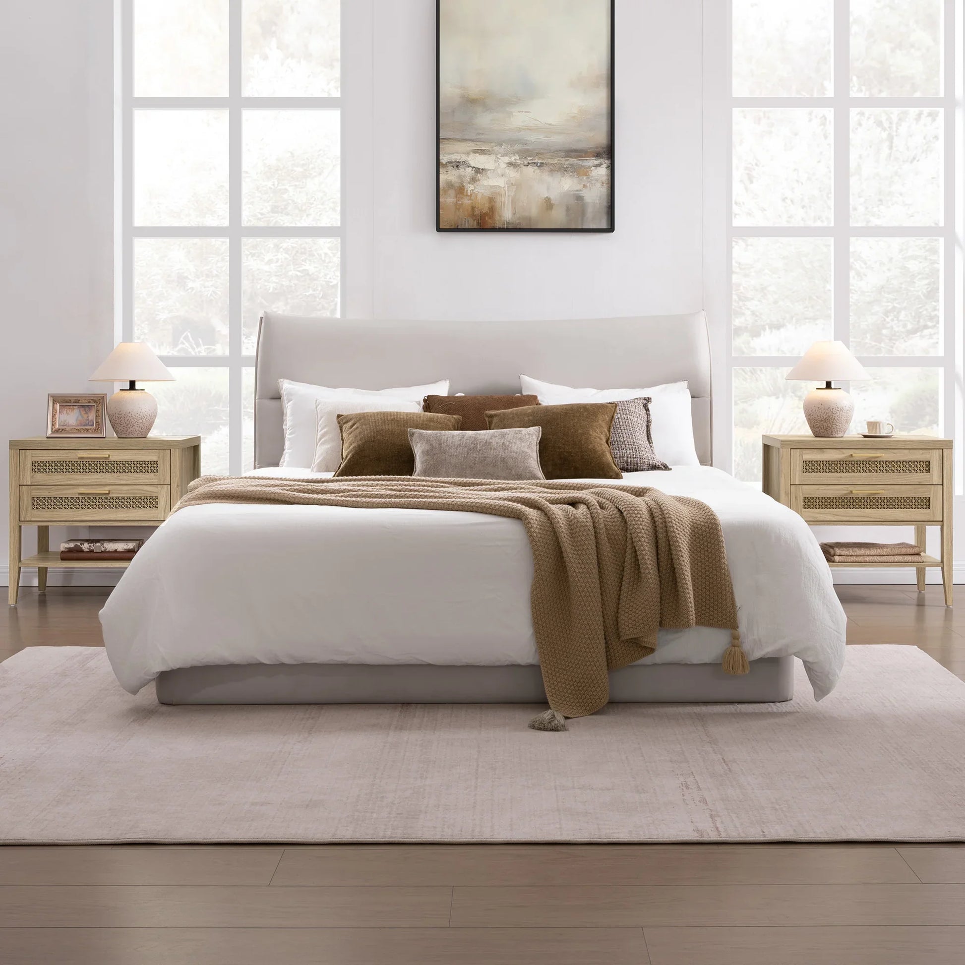 Andy Nightstand Set With 2 Doors