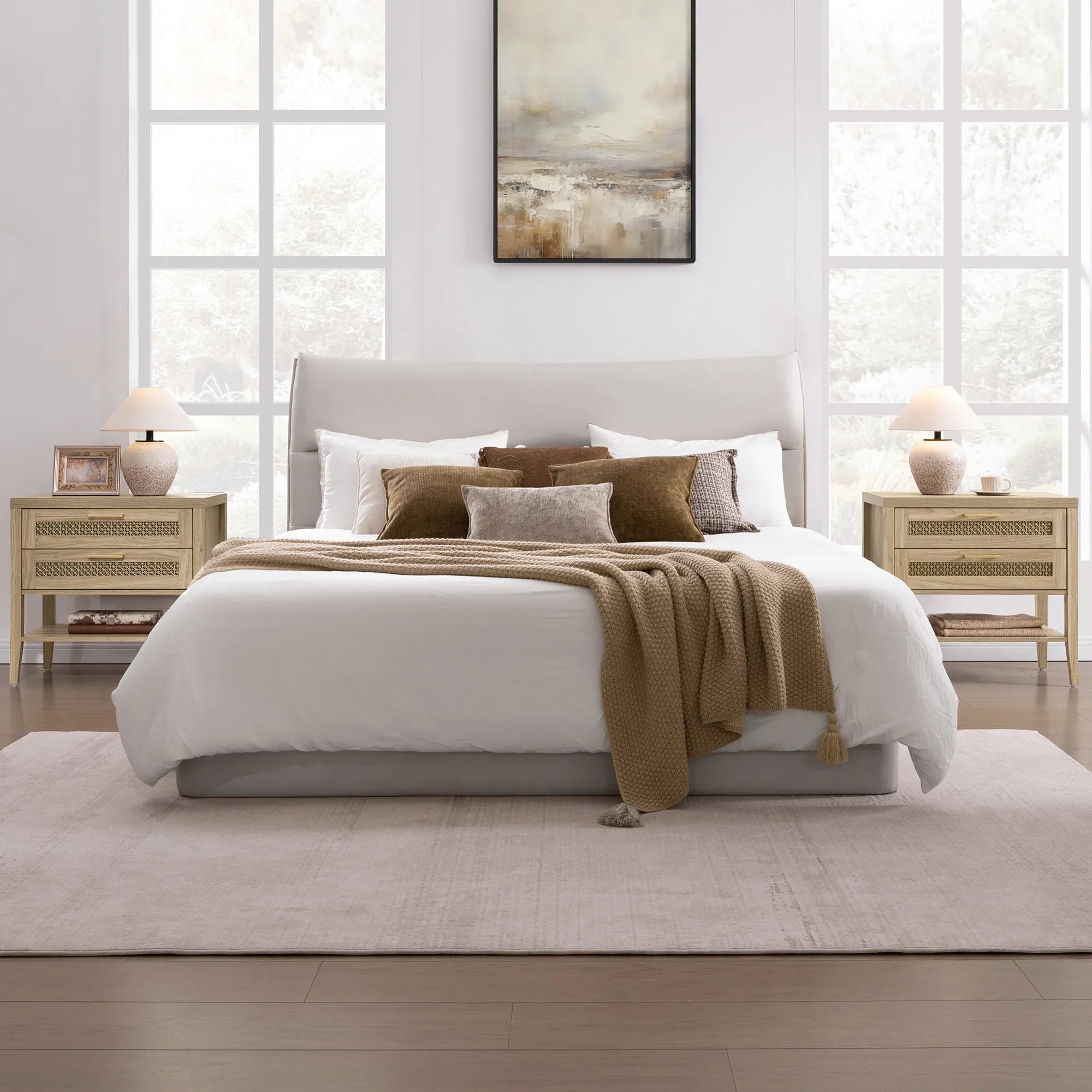 Andy Nightstand Set With 2 Doors