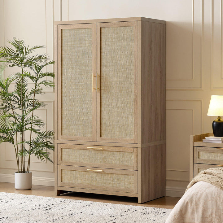 Savanna Set of 2 Wardrobes, Dresser, Nightstands Set
