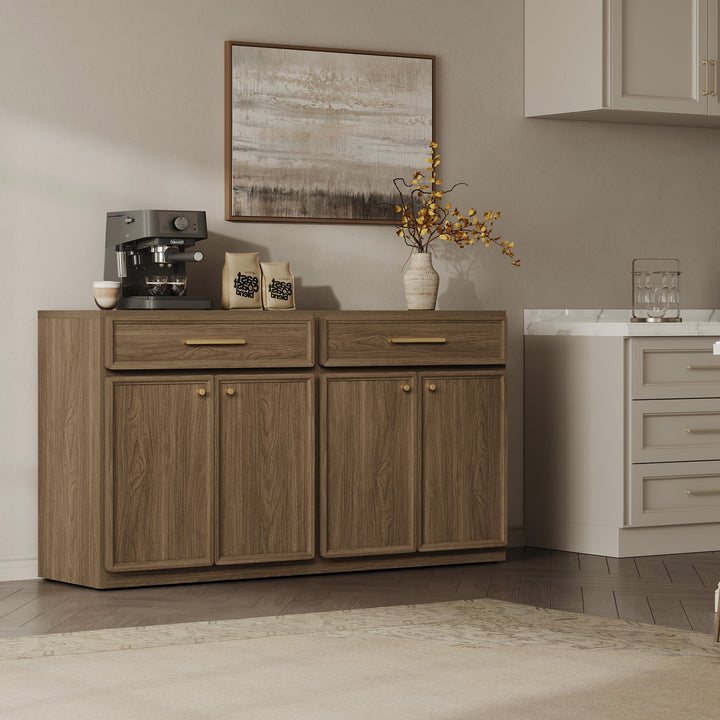Crescent Sideboard Buffet Cabinet,Set of 3