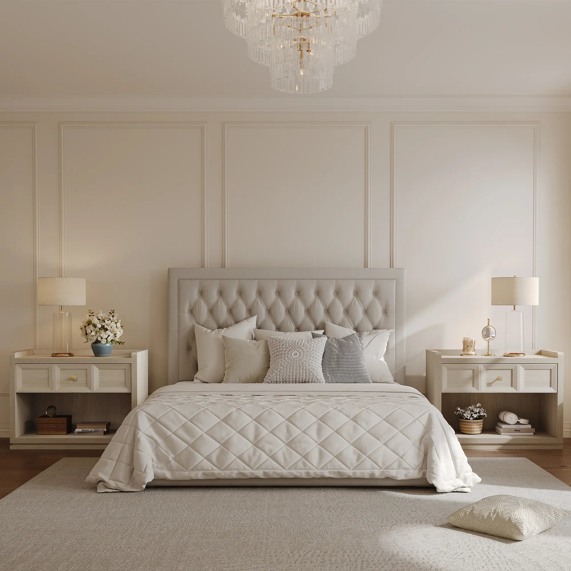 Helio 6-Drawer Dresser and Large Nightstands Set