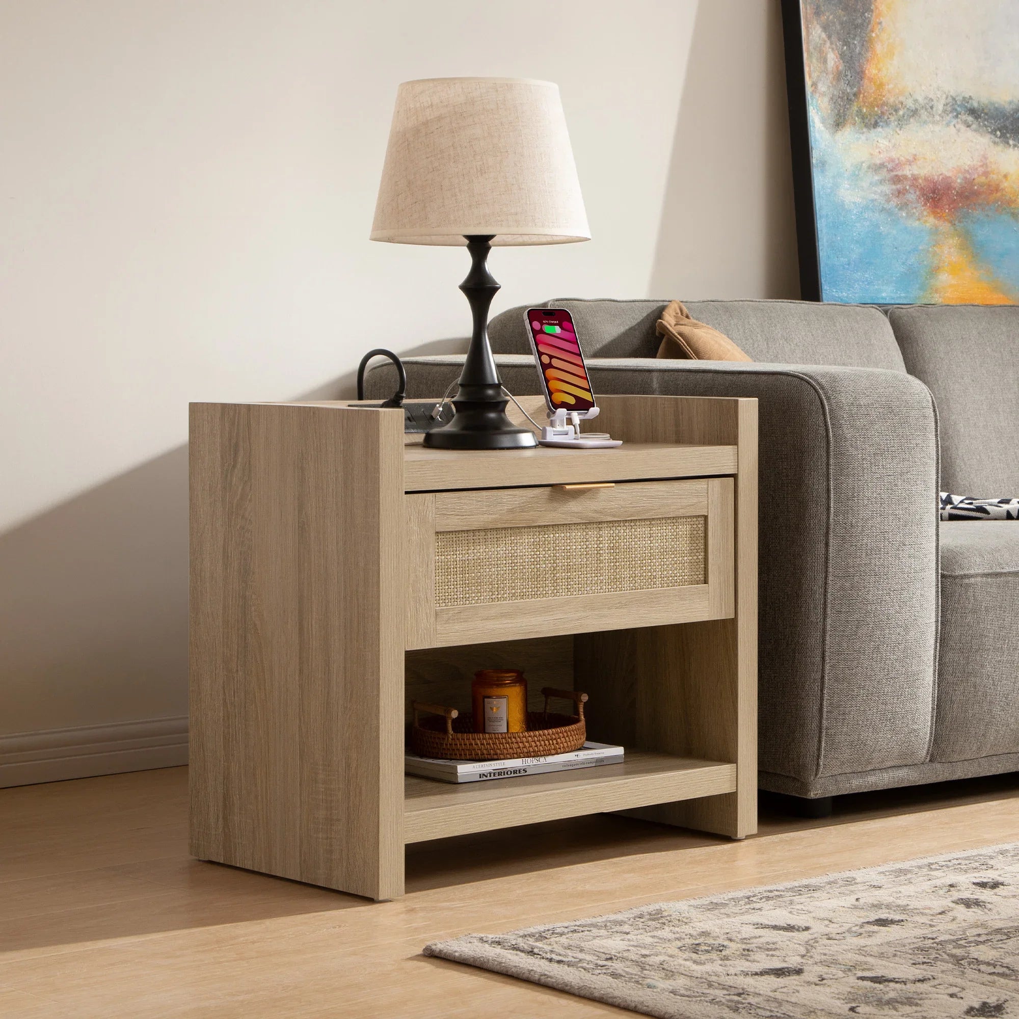Savanna 1-Drawer Nightstand