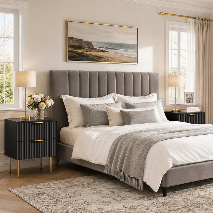 Opus Black Nightstand