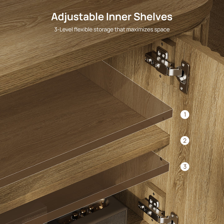 Ripple TV Stand for TV up to 65Inch, 4 Doors