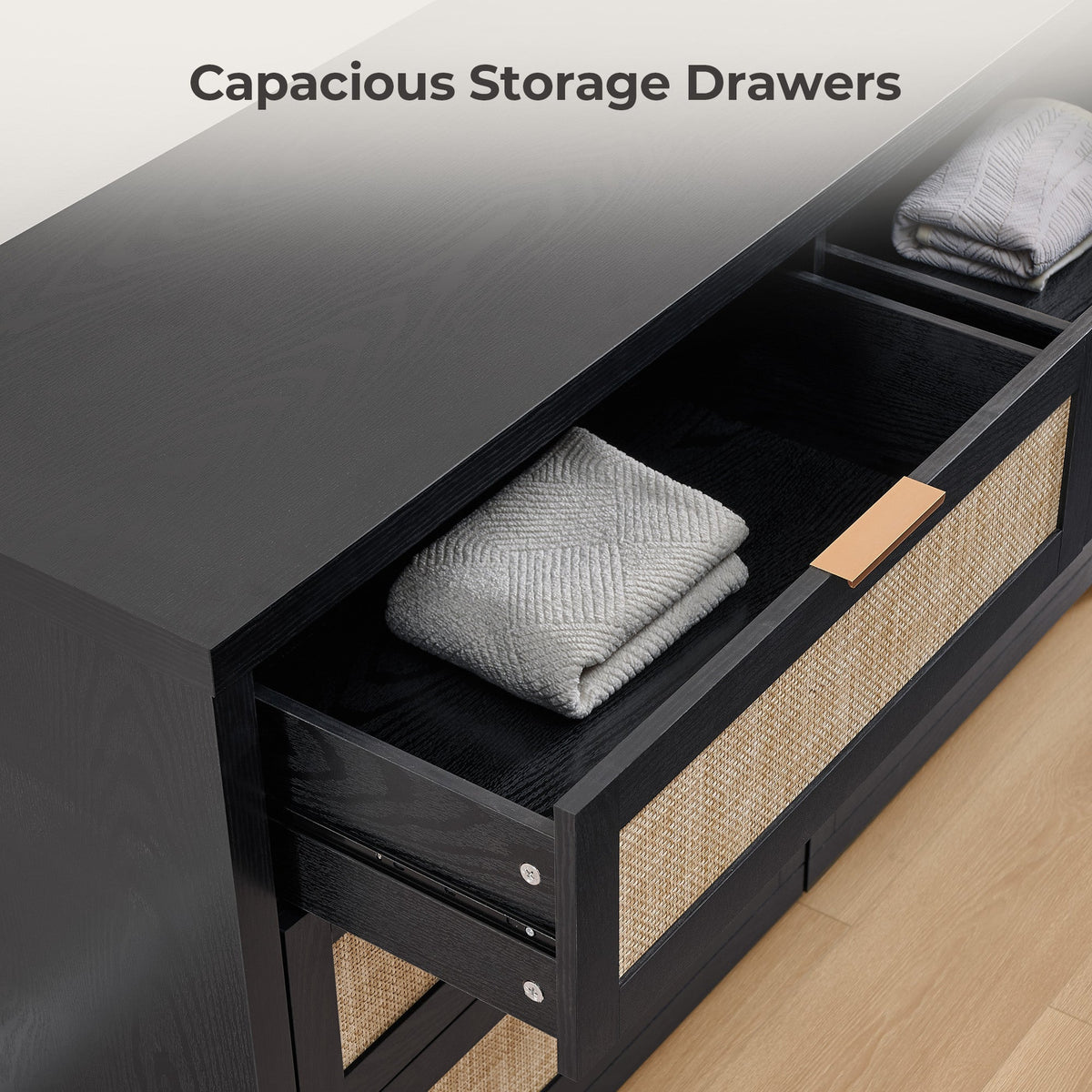 Savanna 6 Drawers Dresser, Wardrobe and Nightstand Sets - 1 Piece - Reclaimed Light Oak