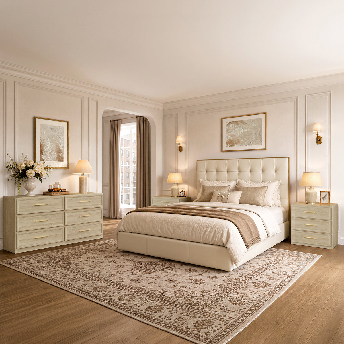 Crescent Large 6-Drawer Dresser, Set of 2