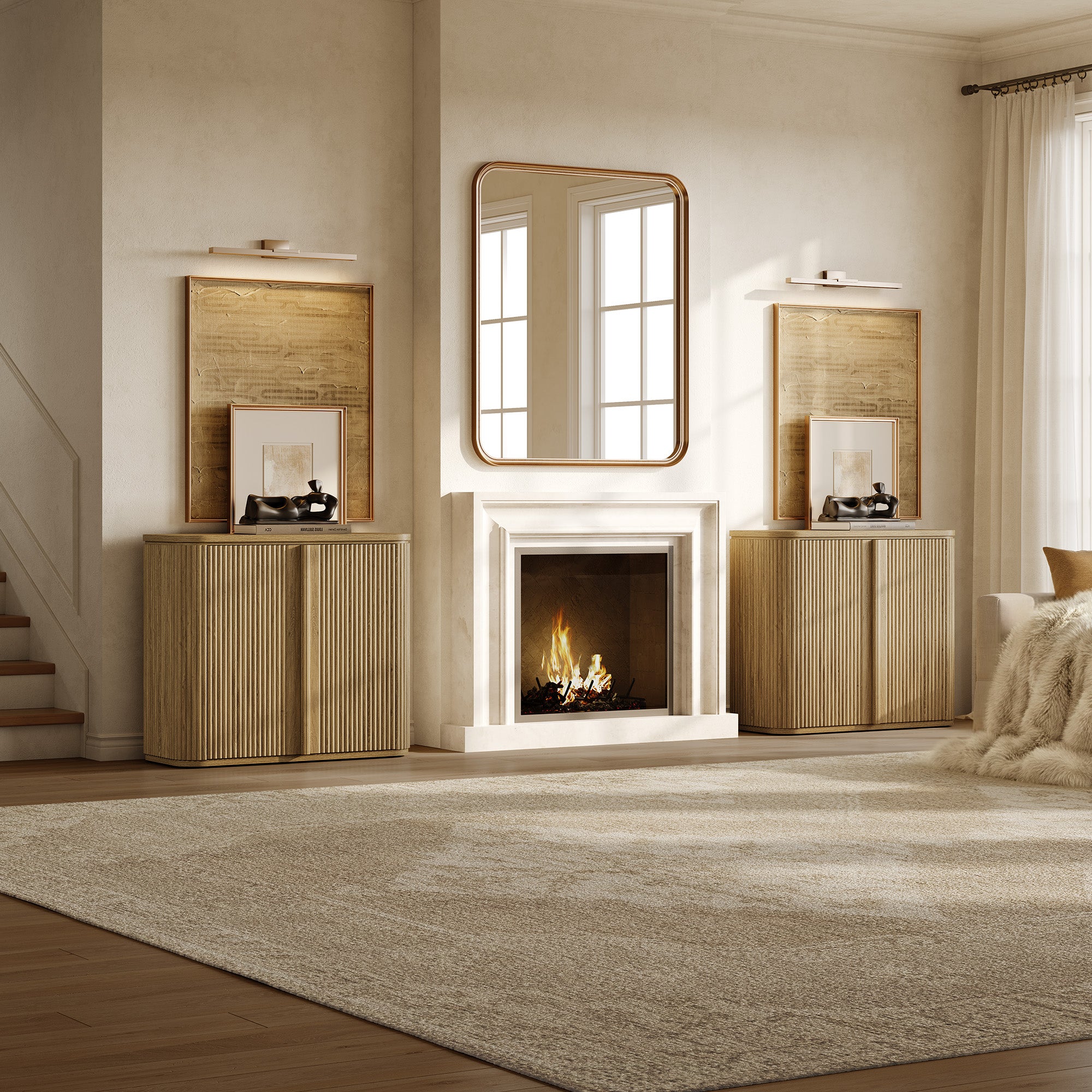 Ripple 2-Door Sideboard with Curved Edges