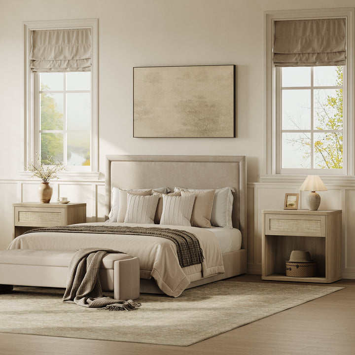 Zura Rattan Nightstand with Drawer