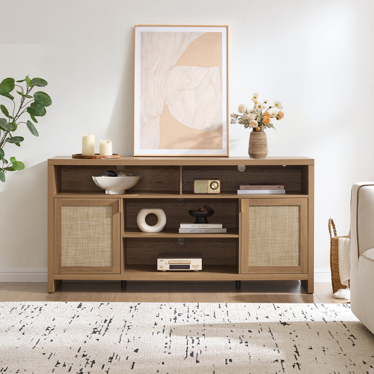 Savanna 65-Inch TV Stand, Flexible Storage