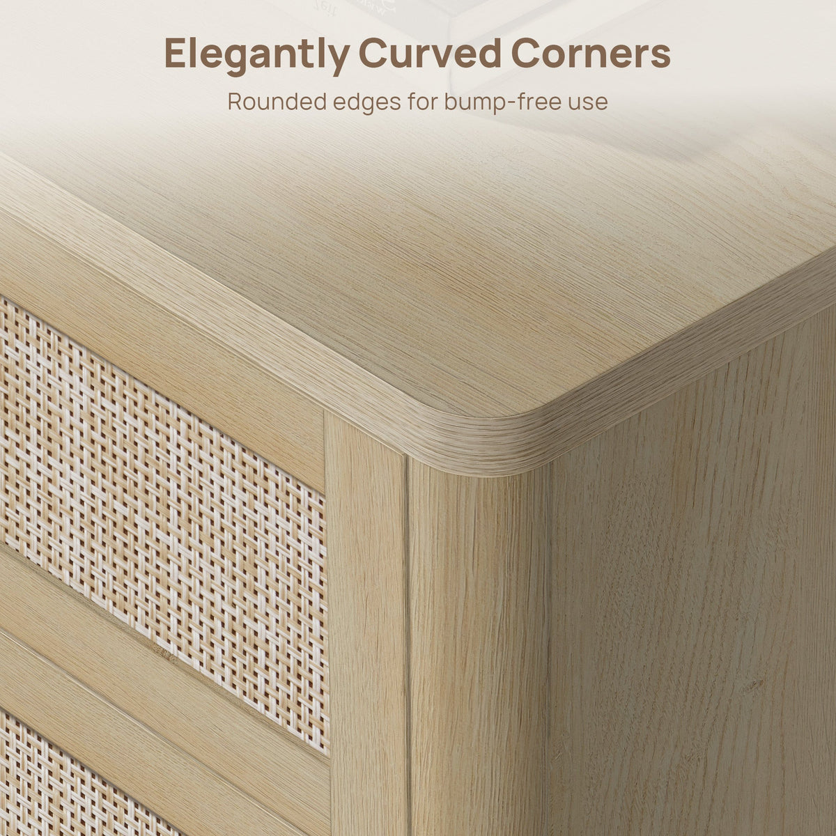 Zura Sectional Rattan Dresser and 3-Drawer Nightstand Set