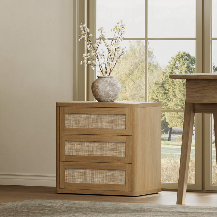 Zura Nightstand with 3 Drawers