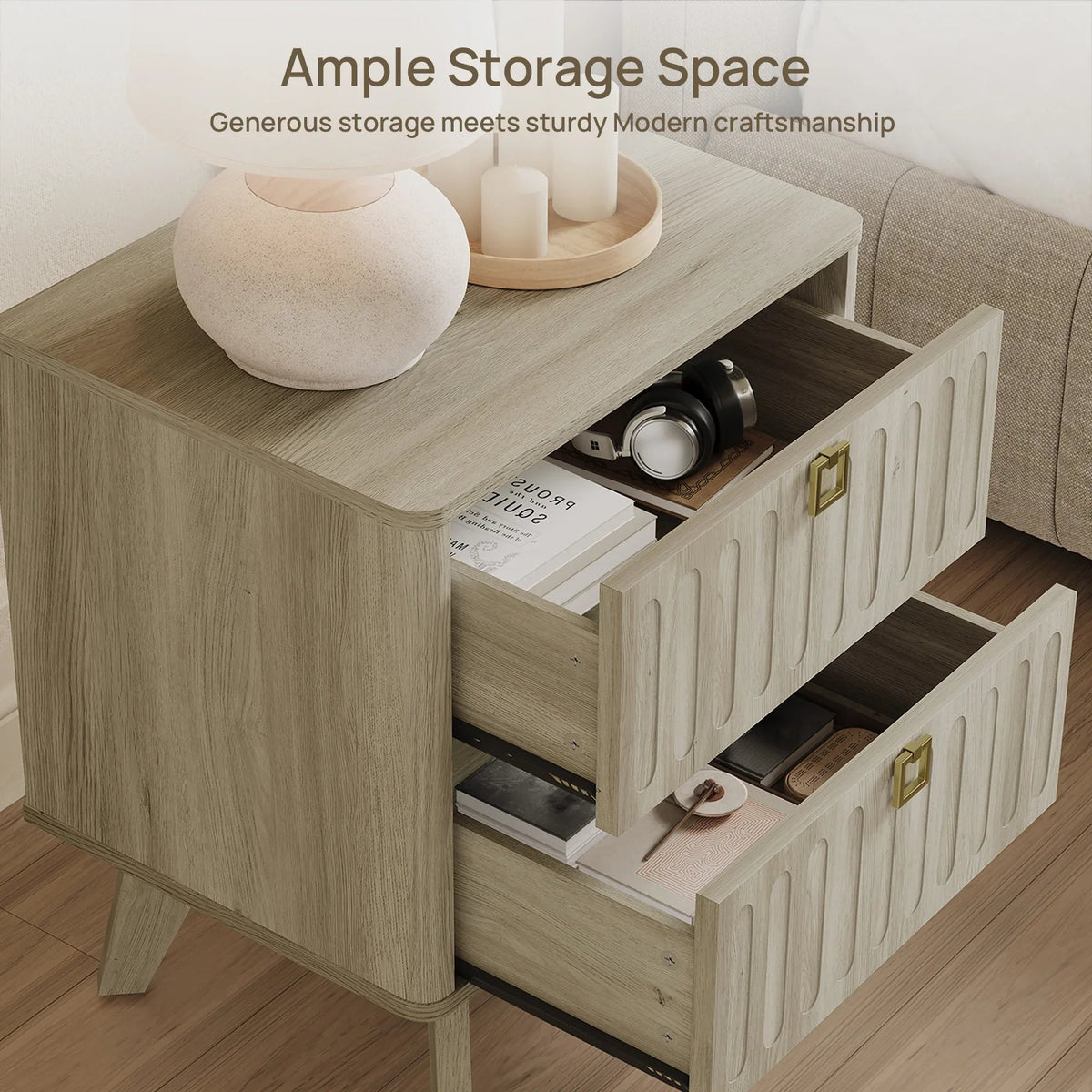 Domus Minimalist Nightstand, Set of 2