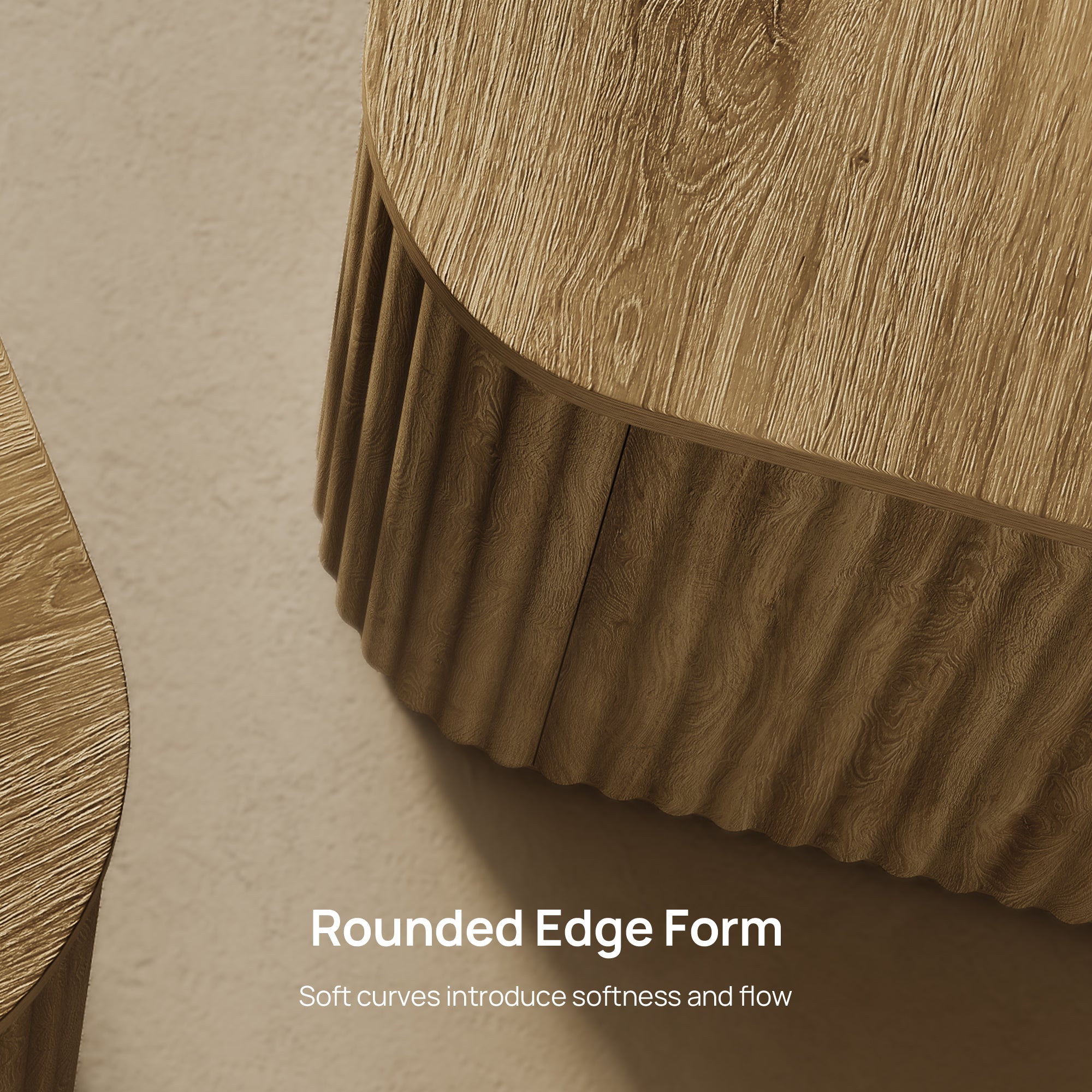 Ripple Nightstand with Drawer, Bedroom Storage